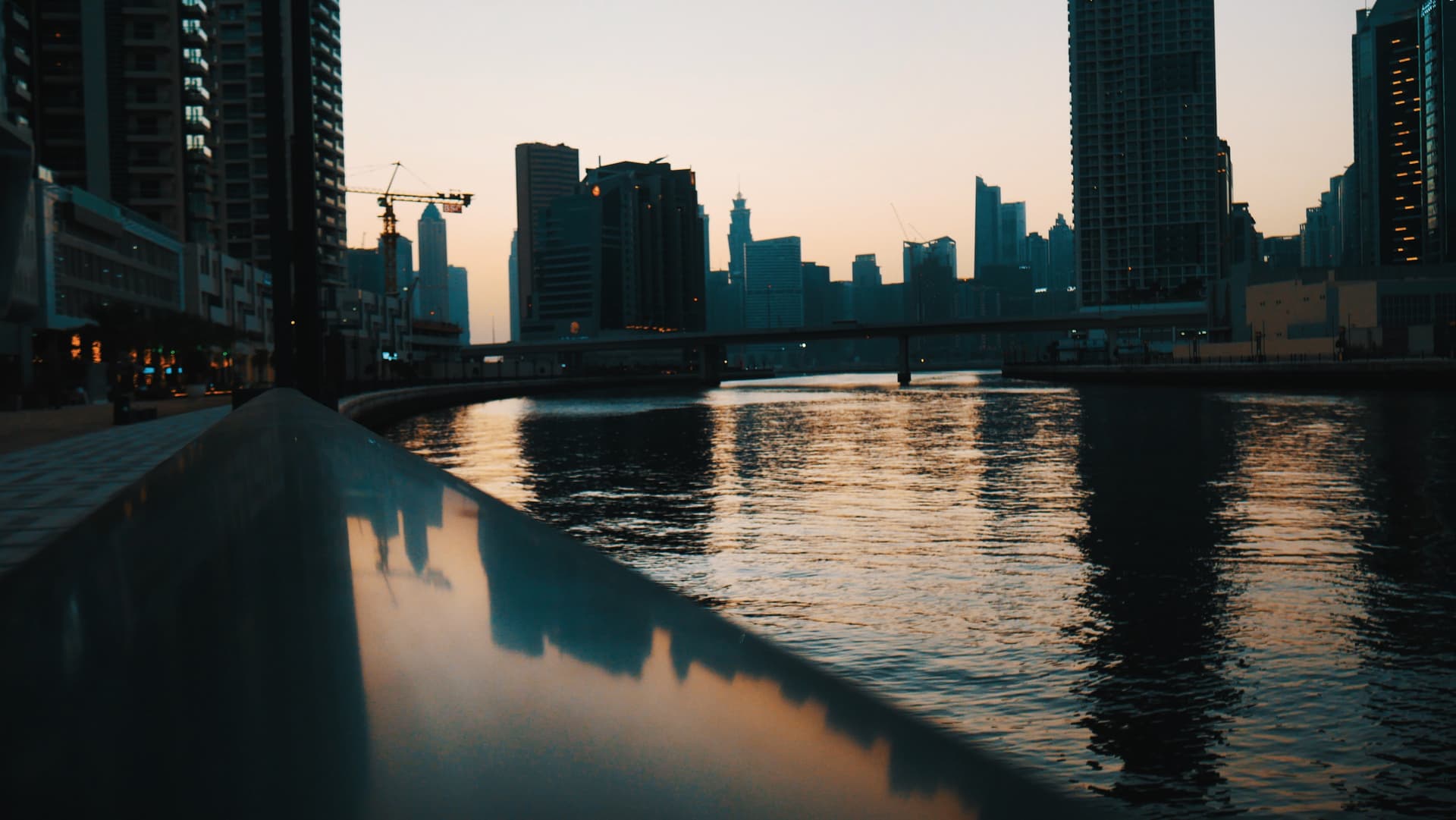 Reflections of desert sunset